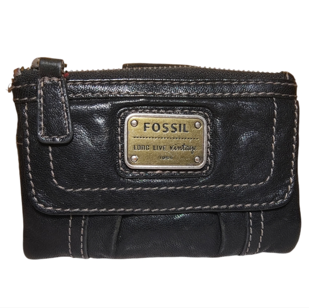 Fossil Lamb Hide Leather Wallet